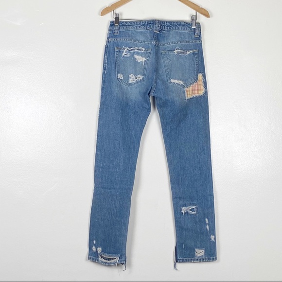 Free People Patched Distress Boyfriend Jeans - Picture 12 of 15